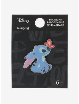 Loungefly Disney Lilo & Stitch Butterfly Enamel Pin, , hi-res