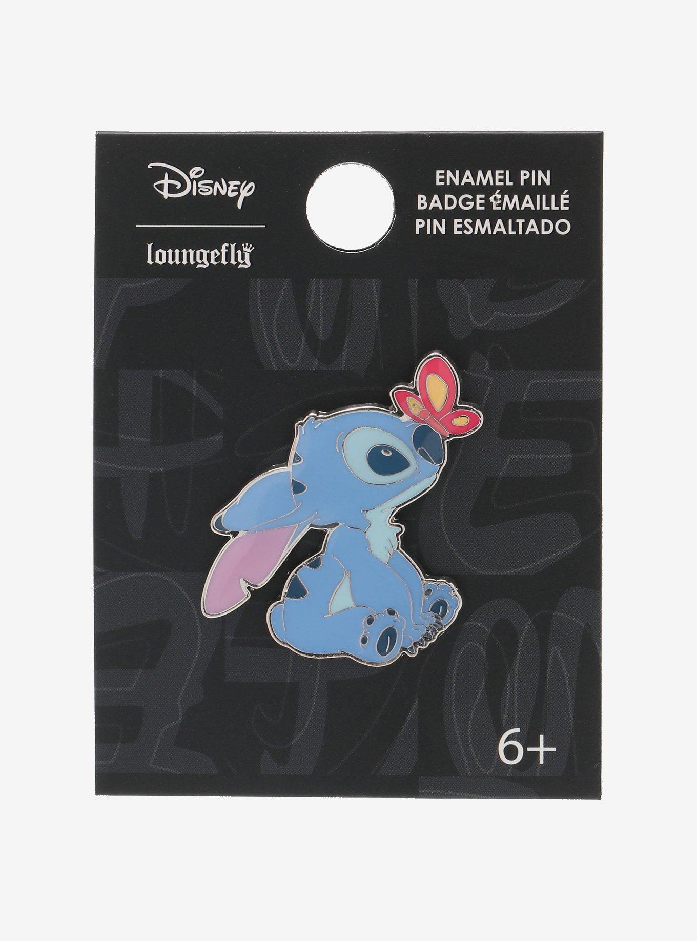 Loungefly Disney Lilo & Stitch Butterfly Enamel Pin, , alternate