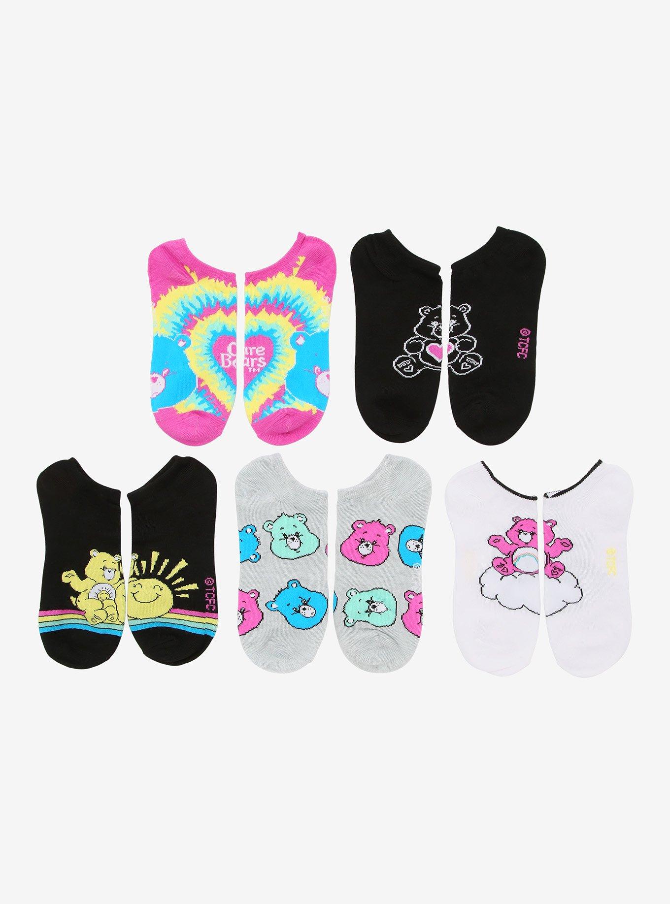 Care Bears Retro No-Show Socks 5 Pair, , alternate