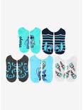 Disney Lilo & Stitch Teal No-Show Socks 5 Pair, , alternate