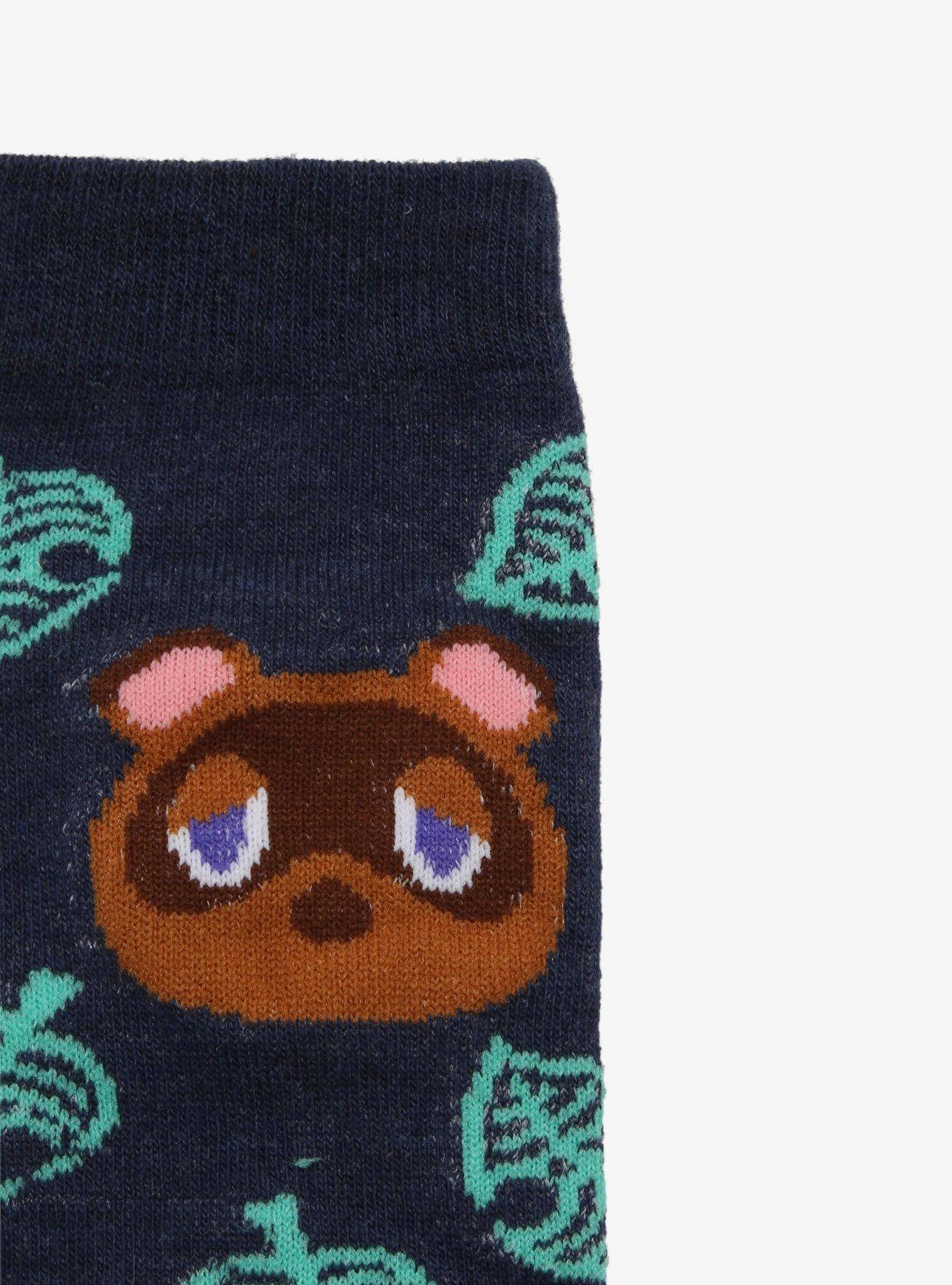 Animal Crossing: New Horizons Tom Nook Leaf Crew Socks, , alternate