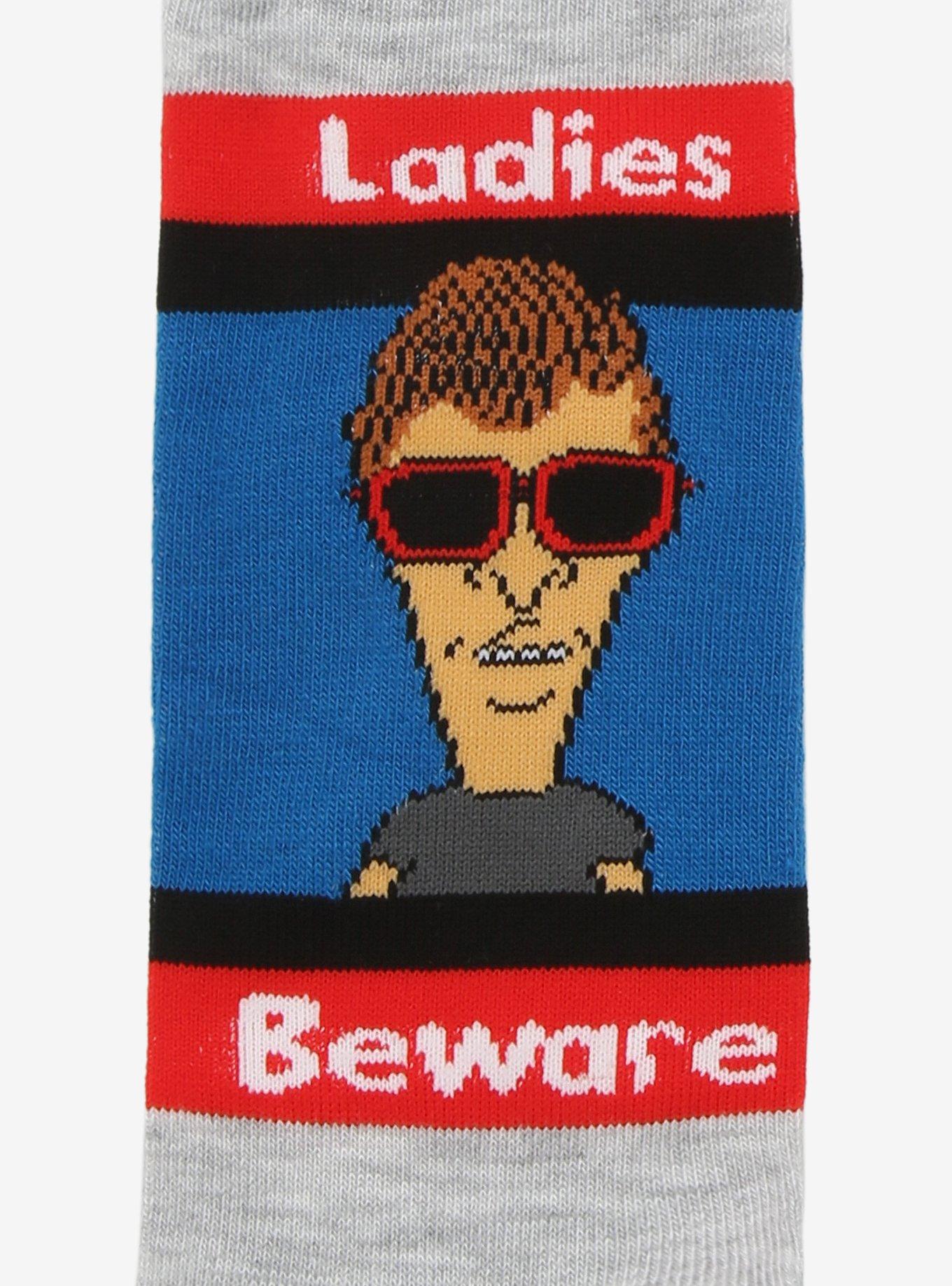 Beavis And Butt-Head Ladies Beware Crew Socks, , alternate