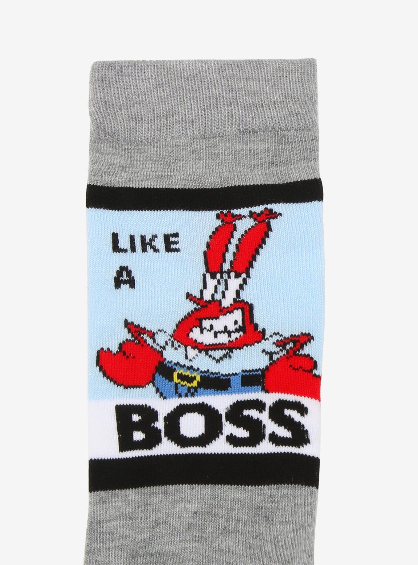SpongeBob SquarePants Boss Crew Socks, , alternate