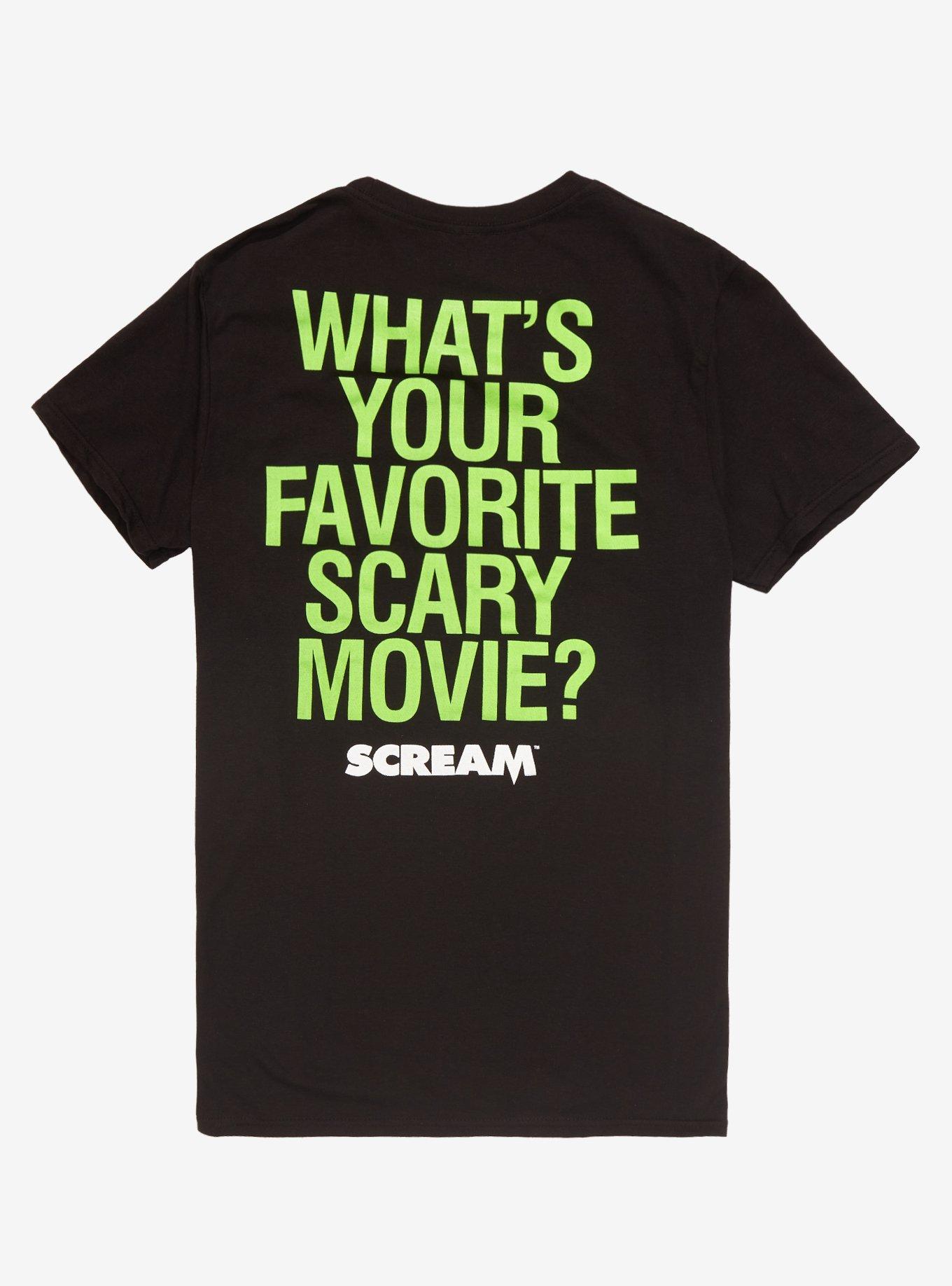 Scream Movie Poster Quote T-Shirt, BLACK, alternate