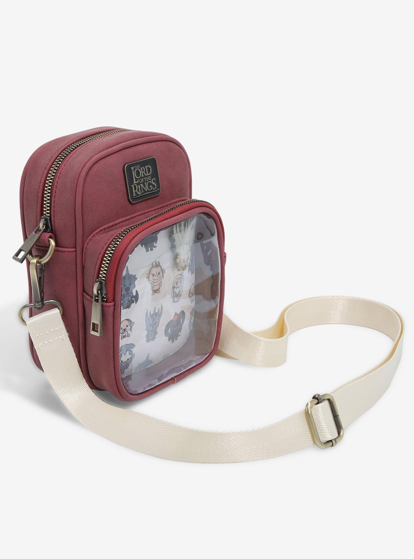 The Lord of the Rings Chibi Villains Allover Print Pin Collector Crossbody Bag - BoxLunch Exclusive , , alternate