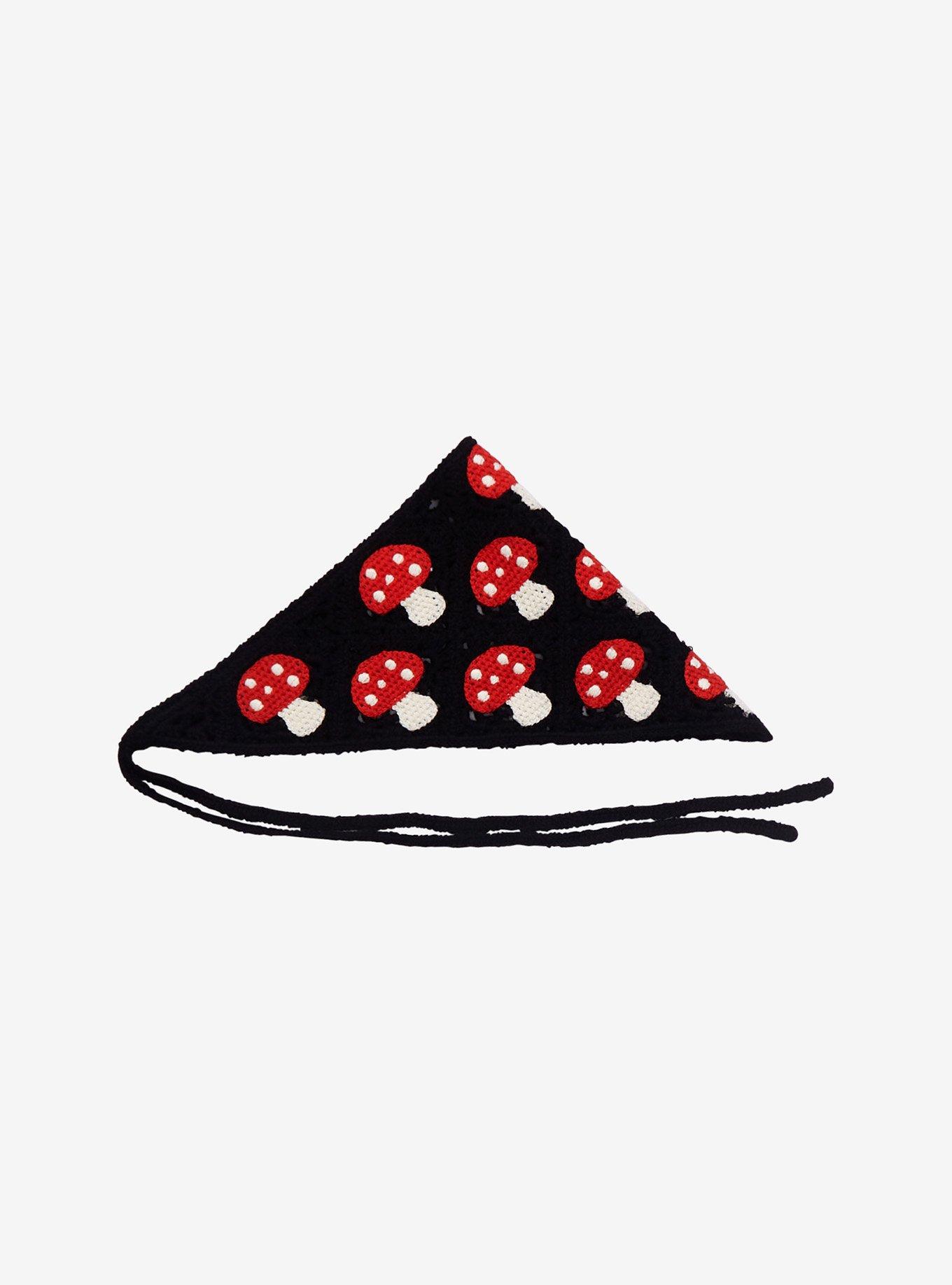 Crochet Mushroom Hair Scarf, , alternate