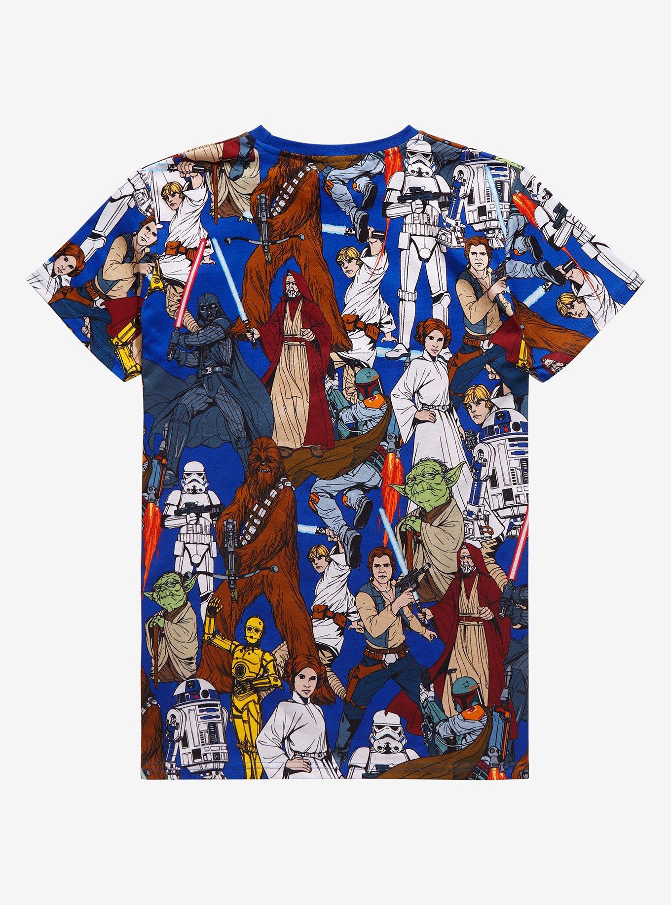 Cakeworthy Star Wars Classic Characters T-Shirt - BoxLunch Exclusive, MULTI, alternate