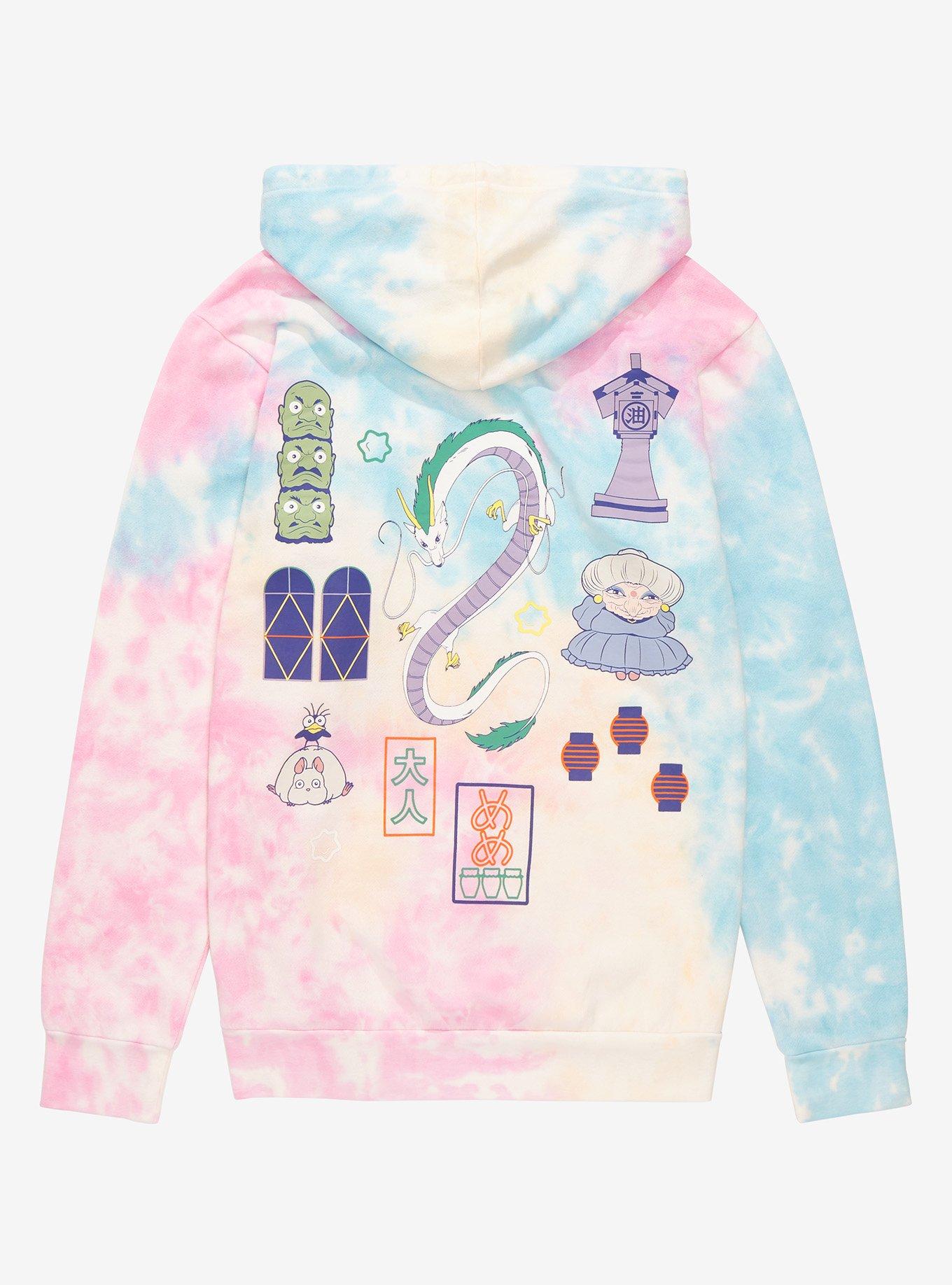 Studio Ghibli Spirited Away Icons Tie-Dye Hoodie - BoxLunch Exclusive, , hi-res
