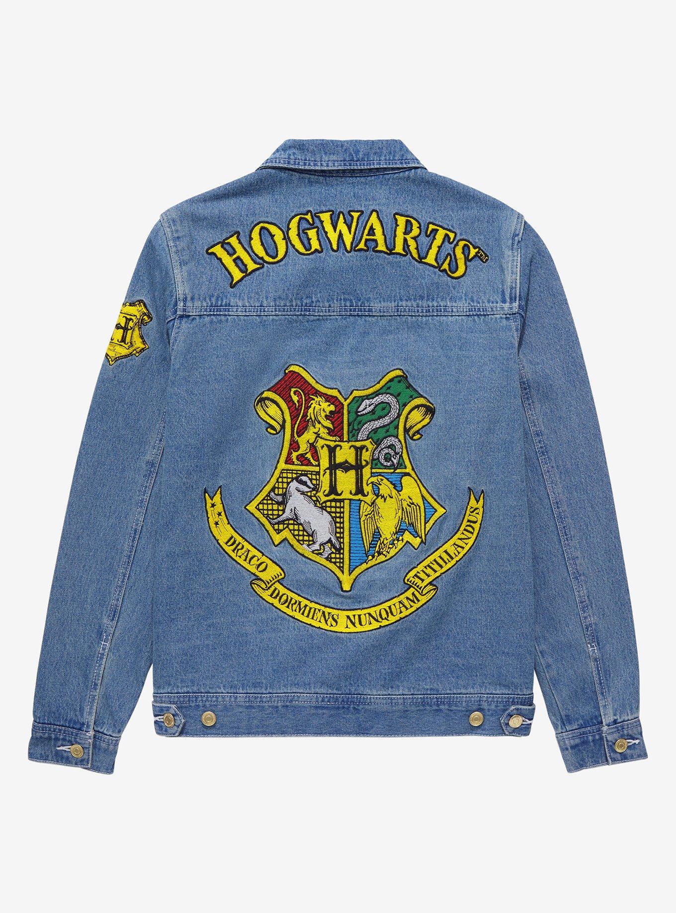 Cakeworthy Harry Potter Hogwarts Embroidered Women&rsquo;s Jacket - BoxLunch Exclusive, DENIM, alternate