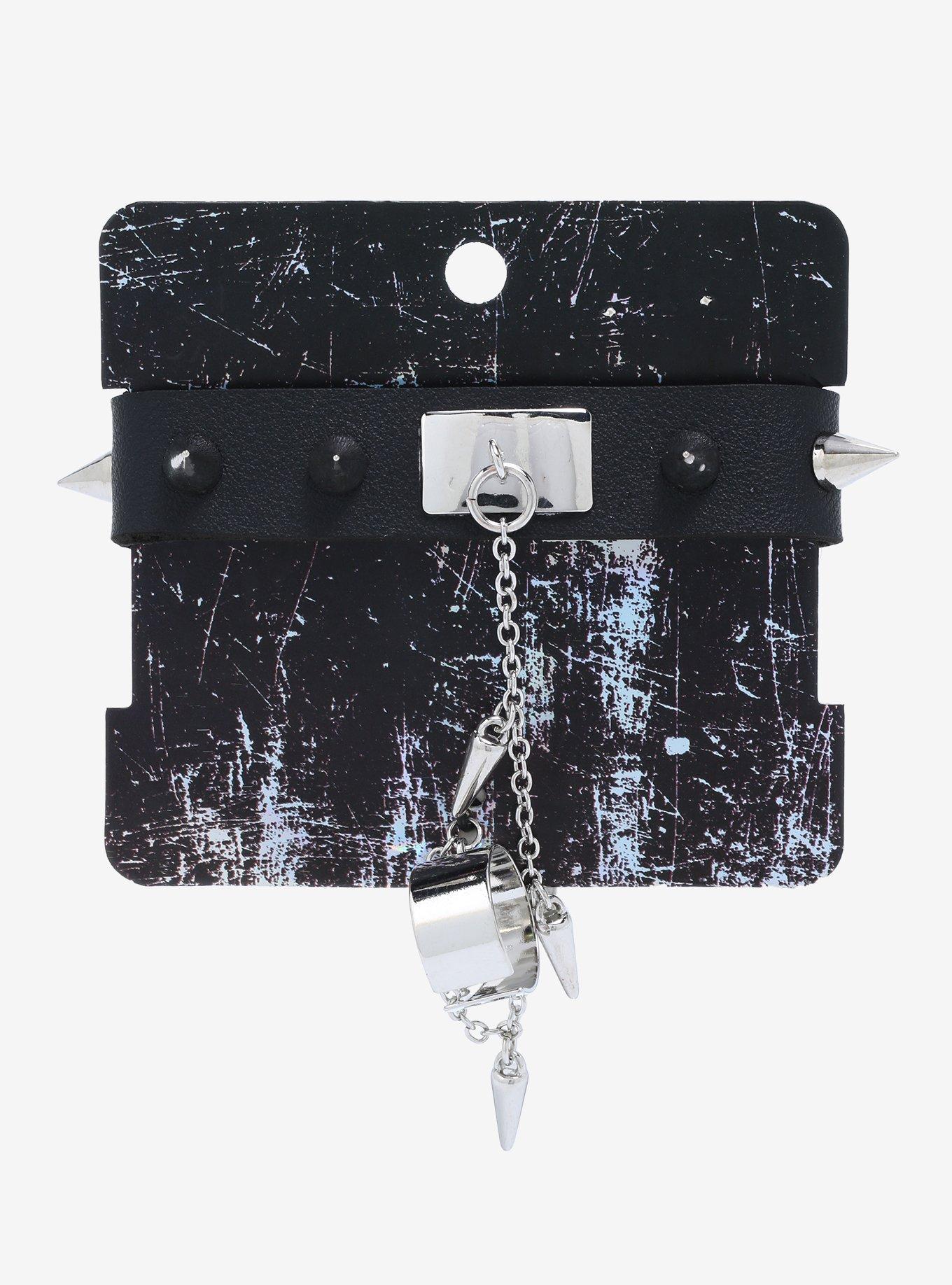 Hand Ring Spike Cuff Bracelet, , alternate