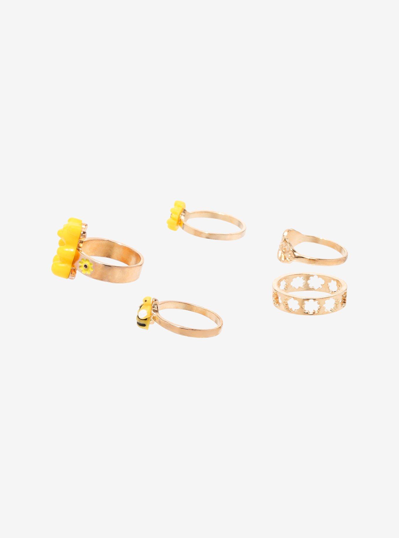 Bumble Bee & Bear Ring Set, , alternate