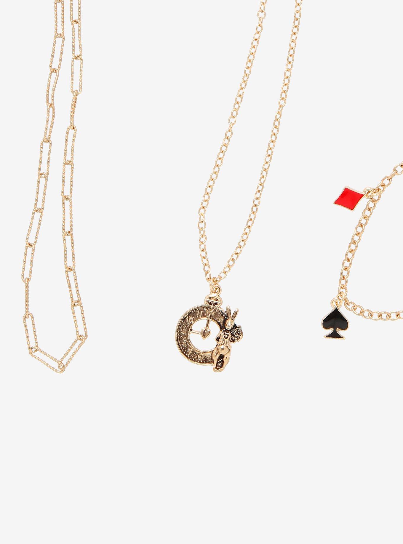 Card Suit & Clock Necklace Set, , alternate
