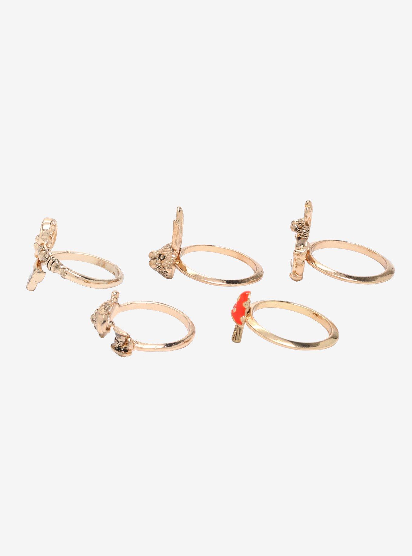Lewis Carroll Alice's Adventures In Wonderland Ring Set, , alternate