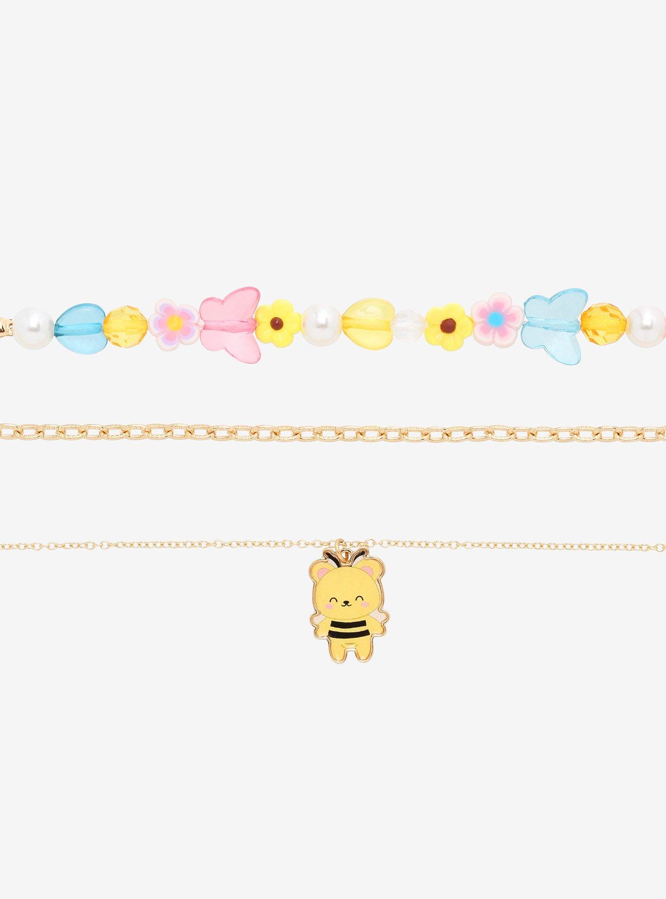Honey Bear Beaded Necklace Set, , alternate