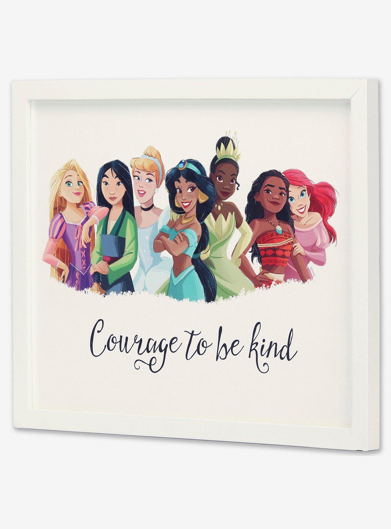 Disney Princesses Courage To Be Kind Framed D&eacute;cor, , alternate