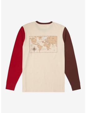 Our Universe Indiana Jones Map Color-Block Long Sleeve T-Shirt, , hi-res