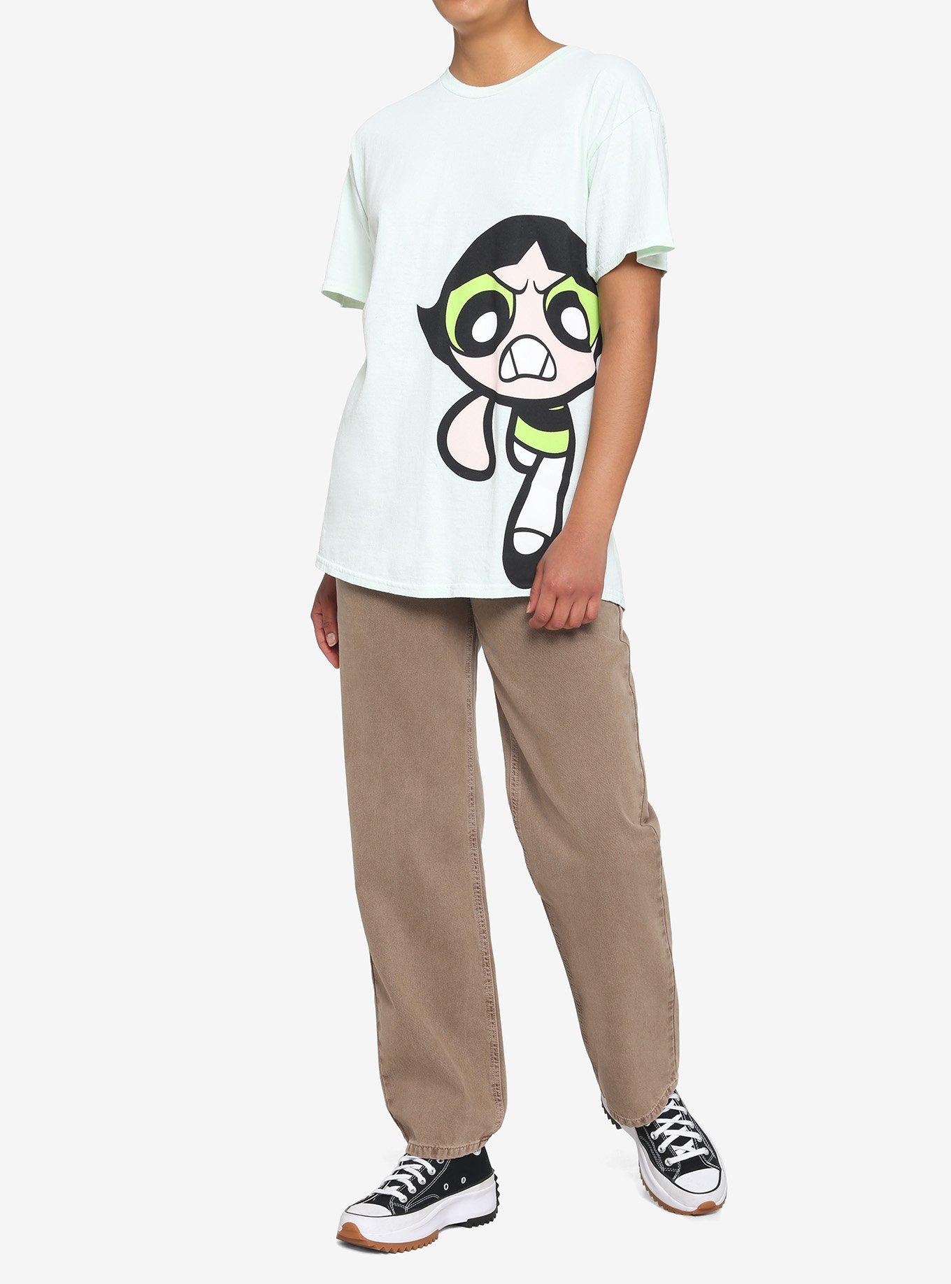 The Powerpuff Girls Buttercup Boyfriend Fit Girls T-Shirt, MULTI, alternate