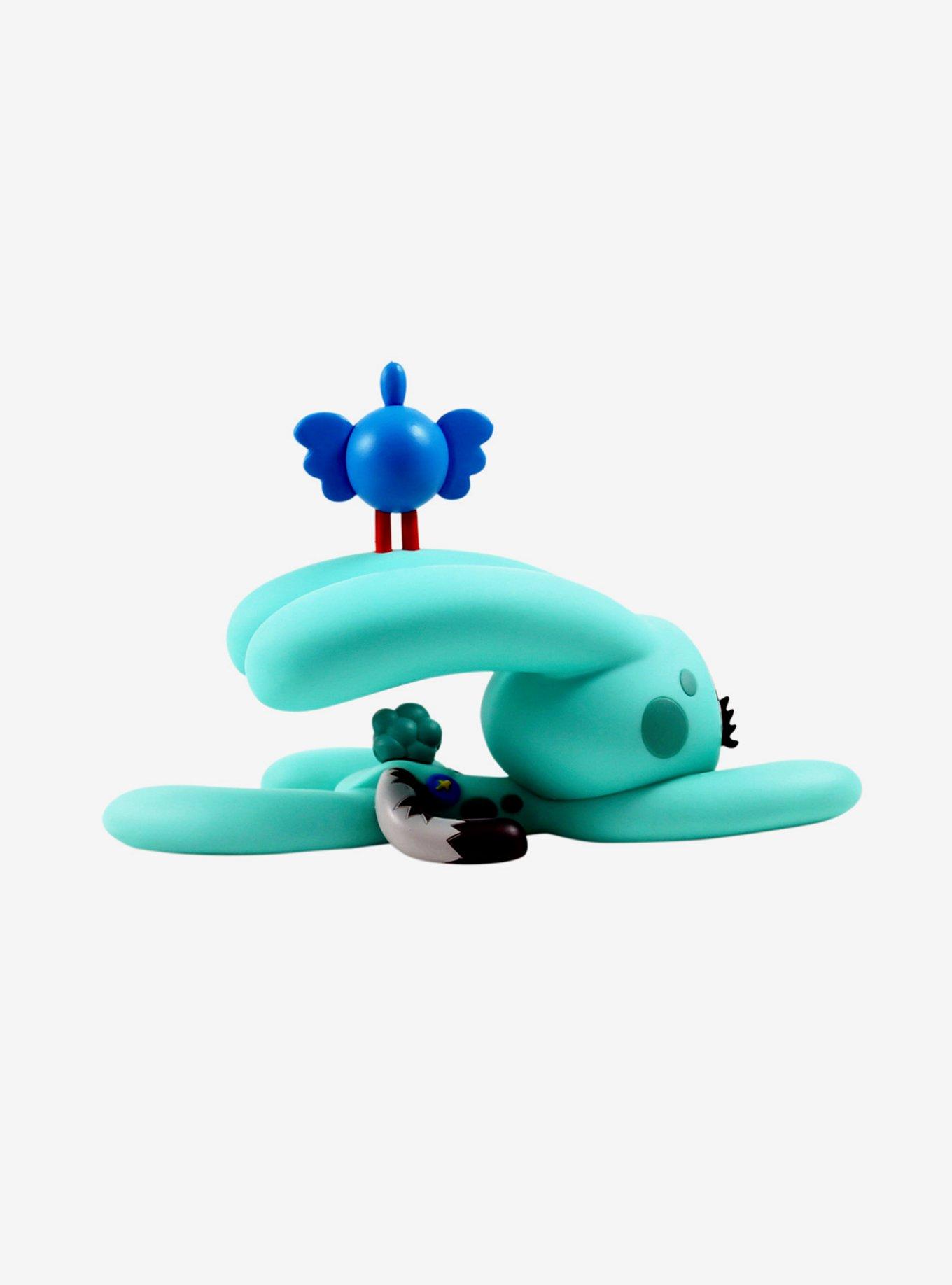 3D Retro Bunny Kitty Blue Teal Vinyl Figure, , hi-res