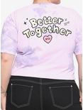 BT21 Better Together Tie-Dye Girls Crop T-Shirt Plus Size, MULTI, alternate