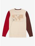 Indiana Jones Map Color Block Long Sleeve T-Shirt - BoxLunch Exclusive, TANBEIGE, alternate