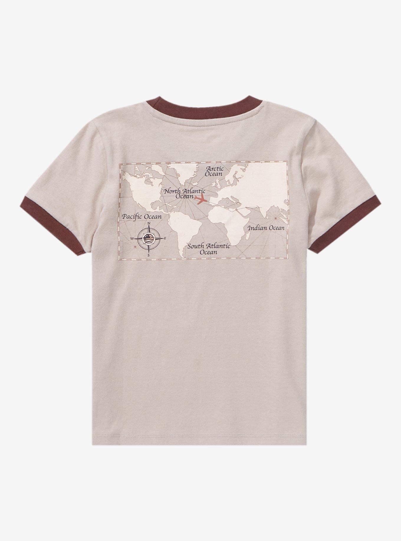 Indiana Jones Compass Toddler Ringer T-Shirt - BoxLunch Exclusive, TANBEIGE, alternate