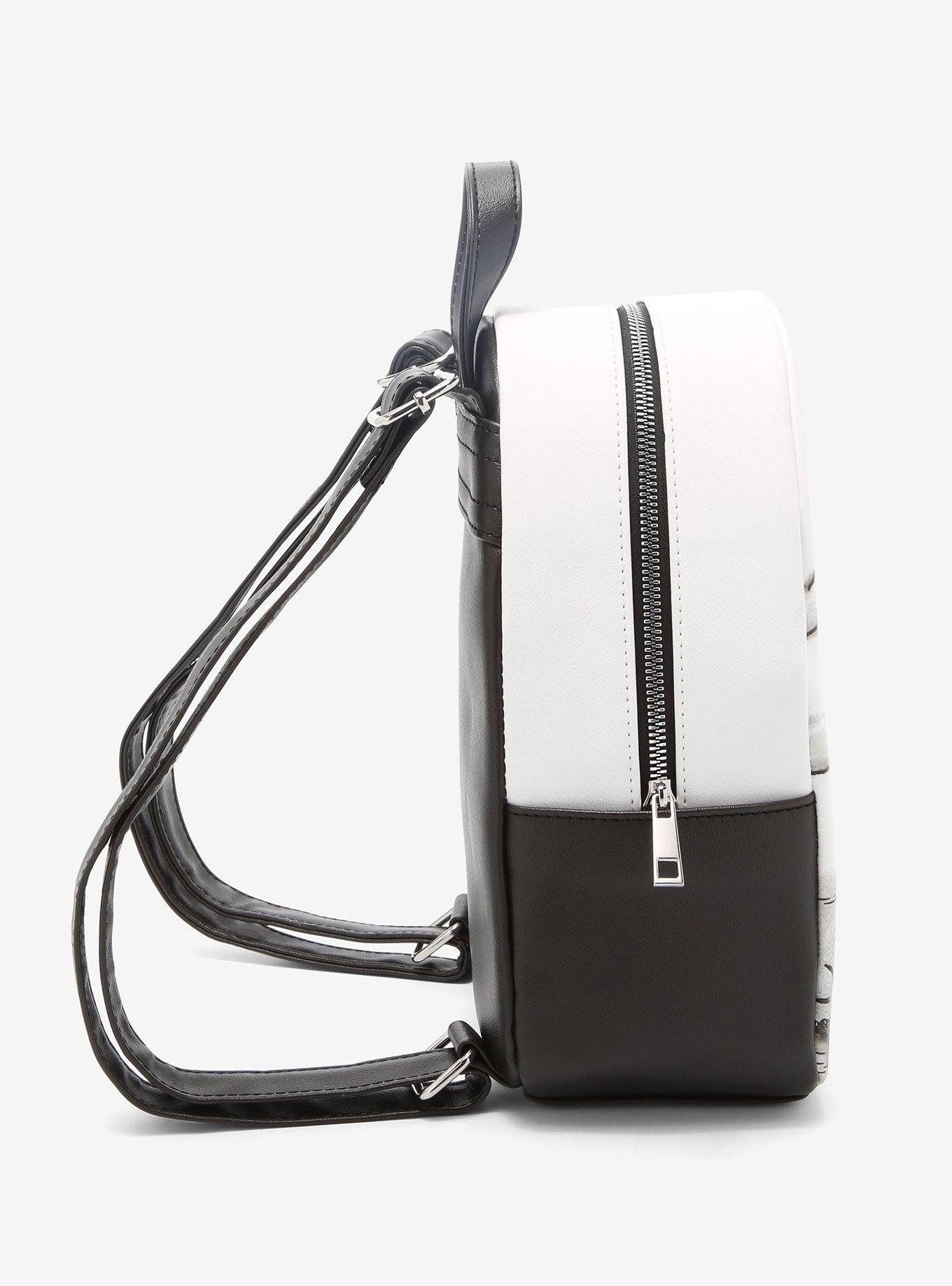 Black & White Mushroom Moth Mini Backpack, , alternate