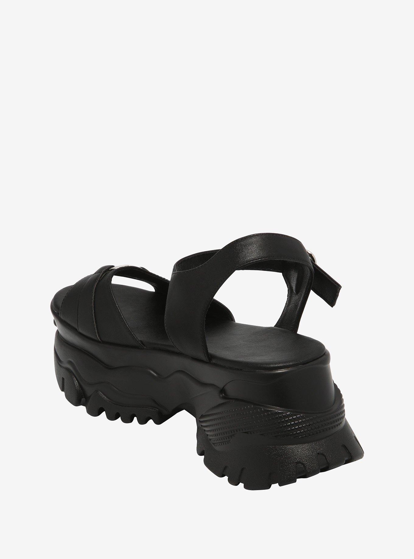 Black Heart Platform Sandals, MULTI, alternate