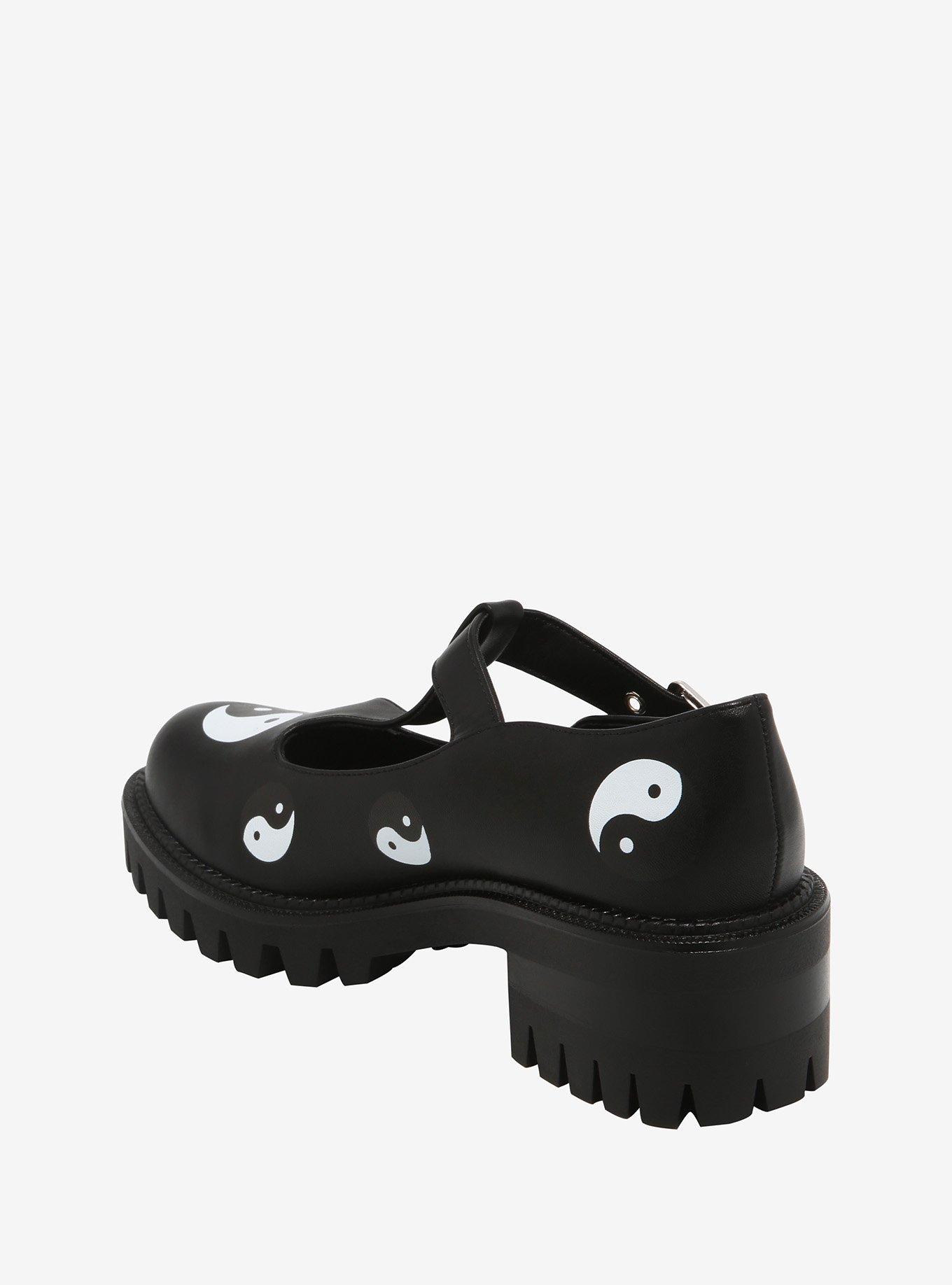 Black Yin-Yang Mary Janes, , hi-res