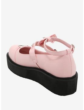 Pastel Pink & Black Heart Chain Mary Janes, , hi-res