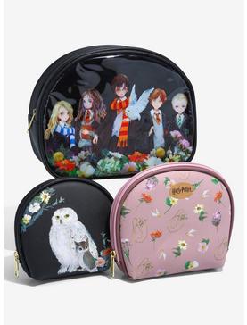 Plus Size Harry Potter Characters Botanical Group Portrait Cosmetic Bag Set - BoxLunch Exclusive, , hi-res