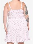 Pink Cat Roses Tiered Dress Plus Size, LAVENDER, alternate