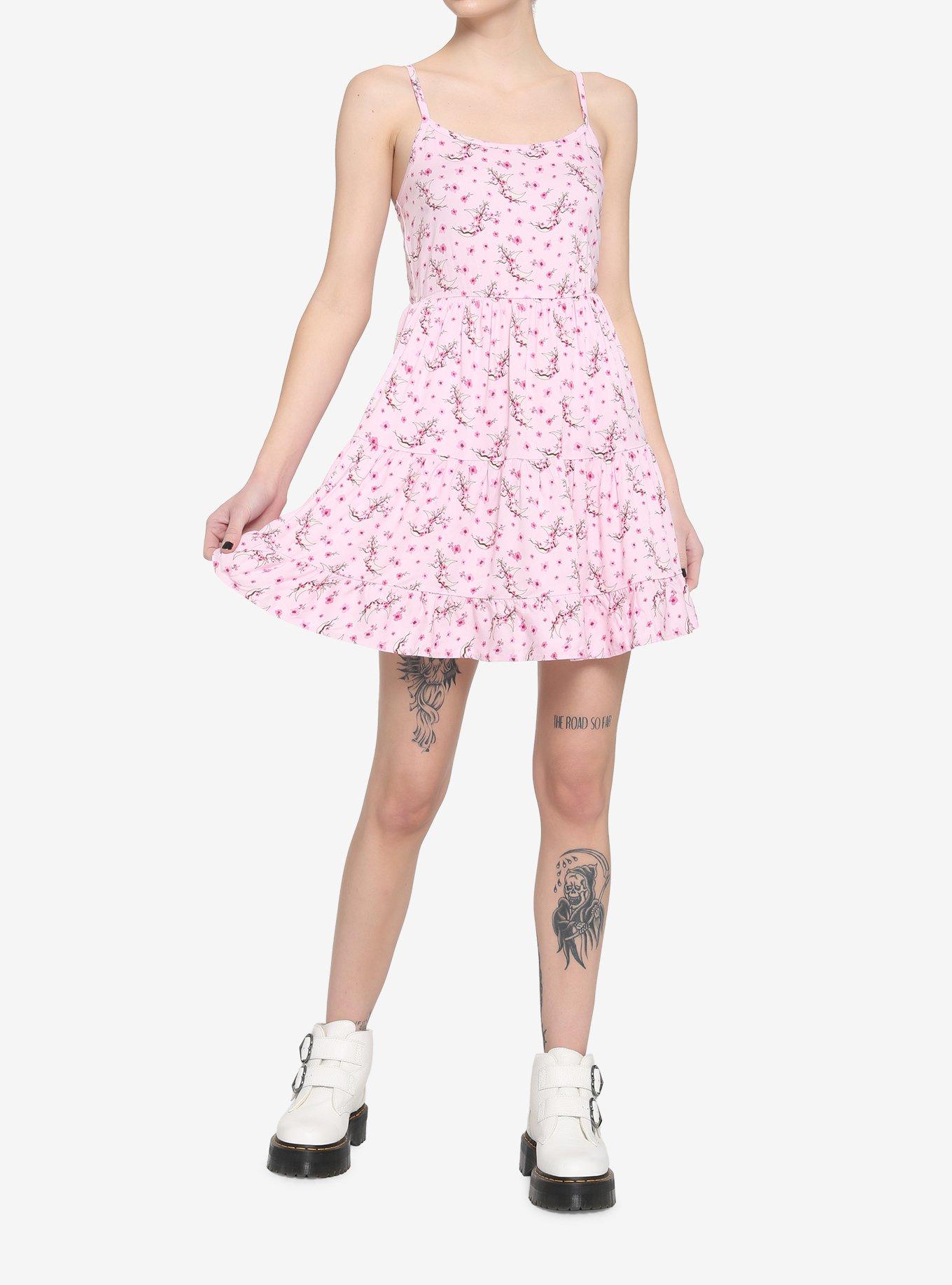 Sakura Moon Tiered Dress, PINK, alternate