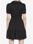 Mushroom Lace Collar Tiered Babydoll Dress, BLACK, alternate