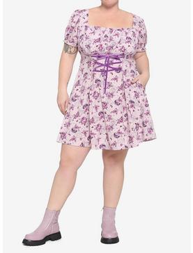 Tarot Card & Rose Babydoll Dress Plus Size, , hi-res