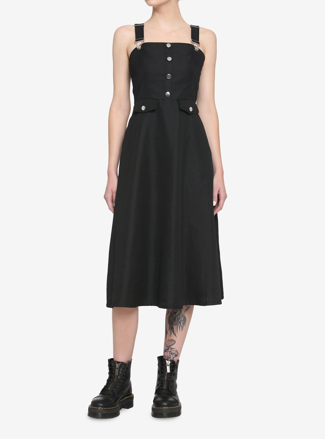 Black Midi Skirtall, BLACK, alternate