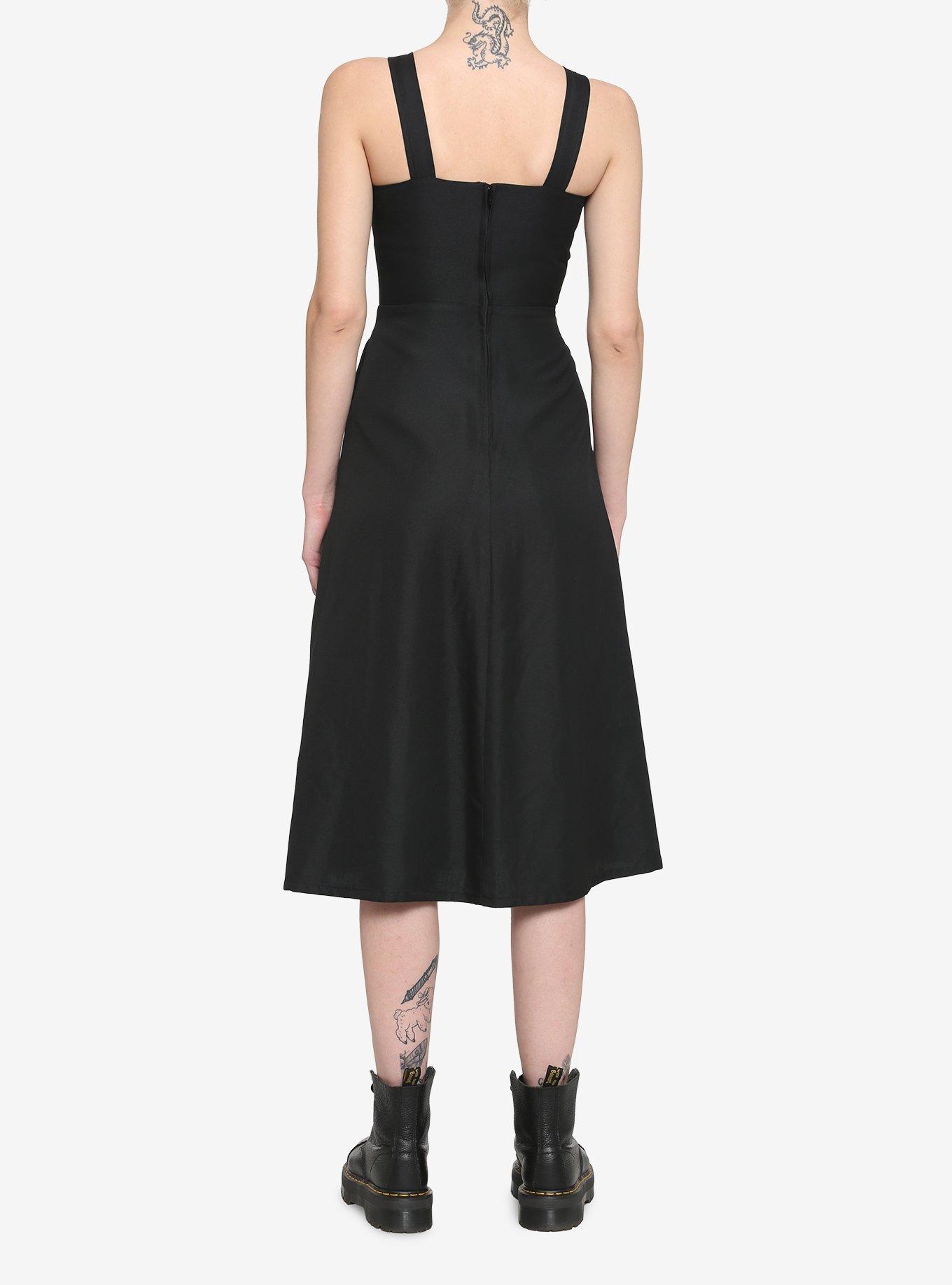 Black Midi Skirtall, BLACK, alternate