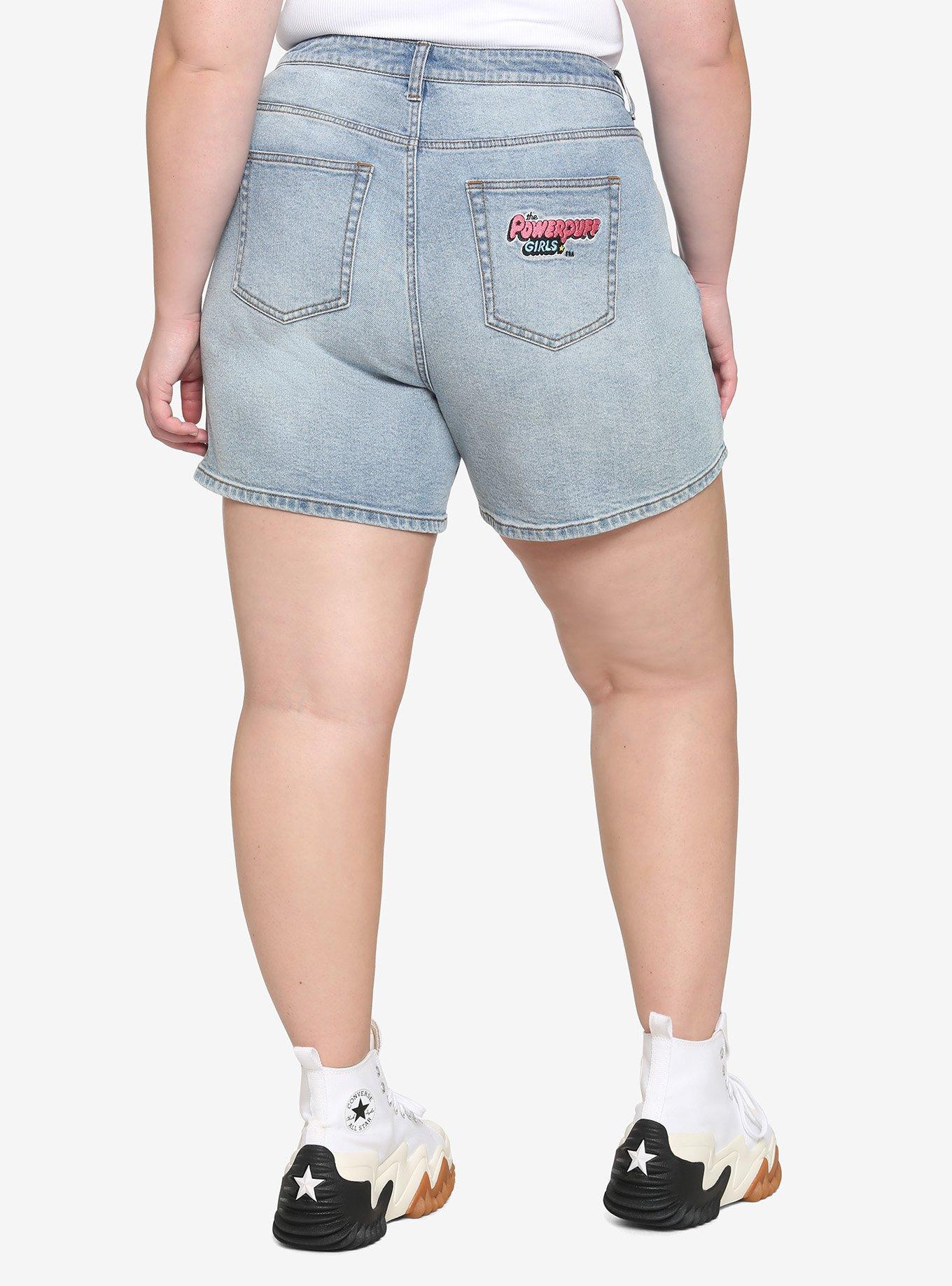 The Powerpuff Girls Trio Mom Shorts Plus Size, MULTI, alternate