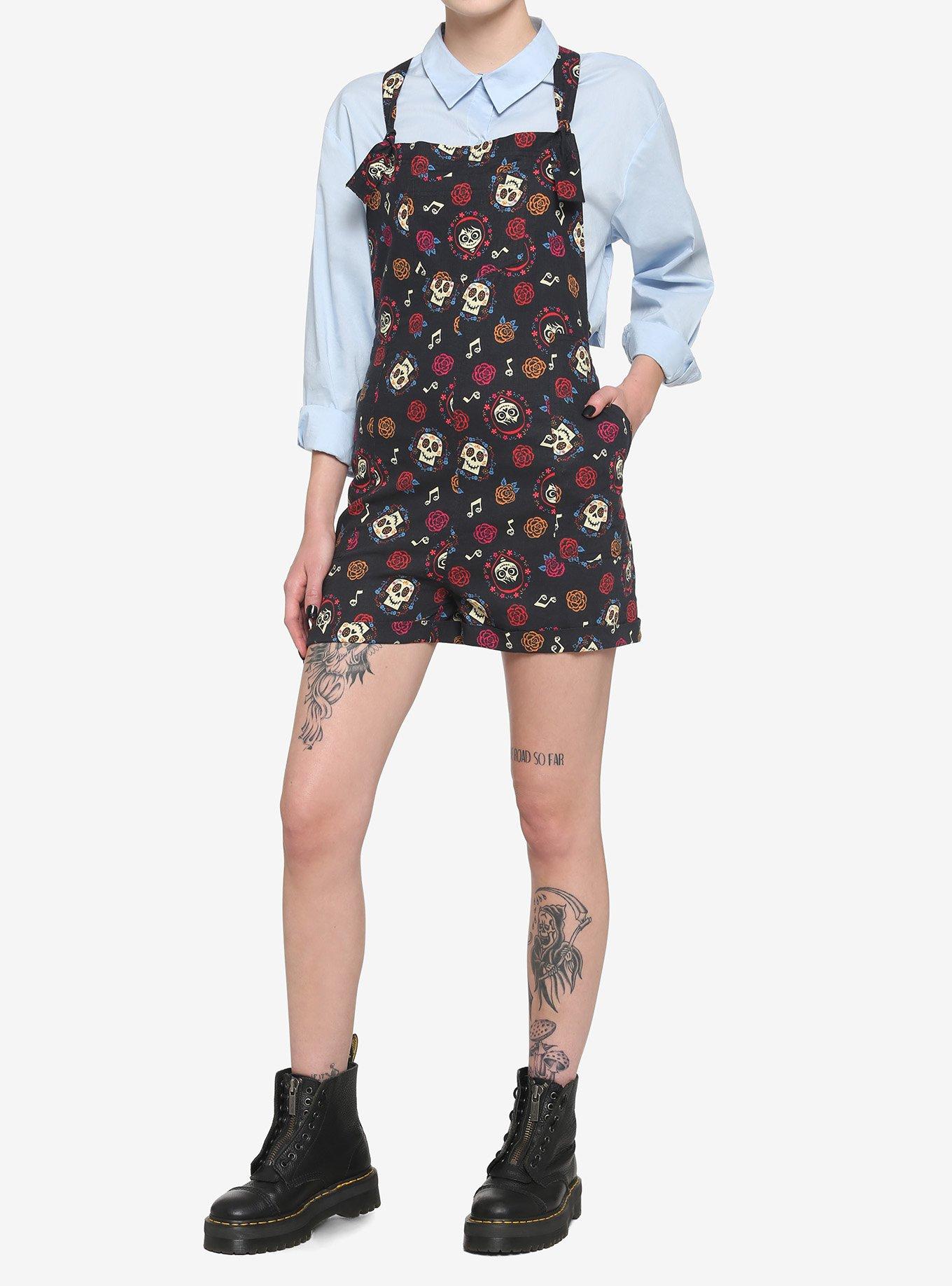 Disney Pixar Coco Sugar Skull Soft Shortalls, MULTI, alternate