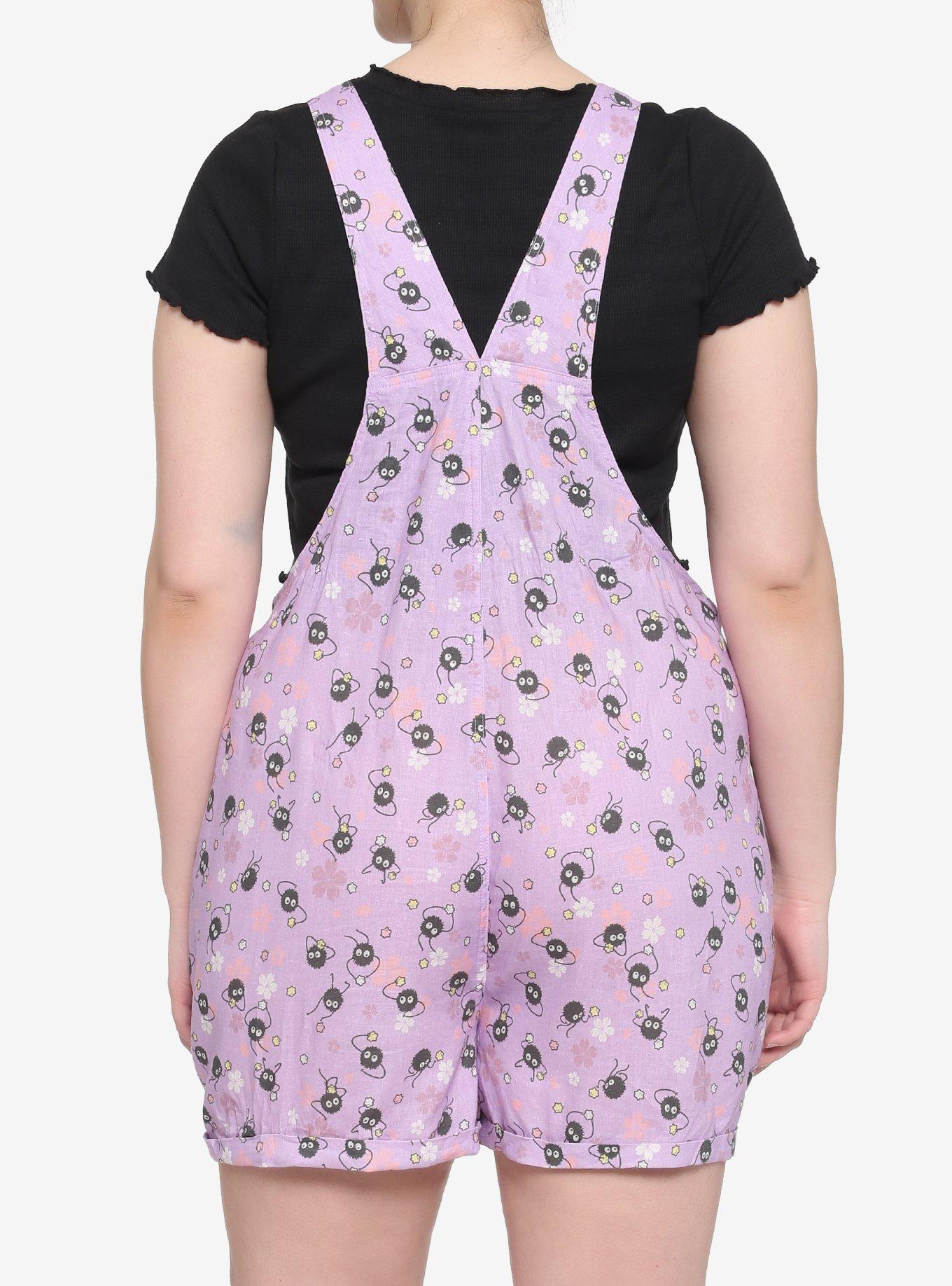 Her Universe Studio Ghibli Spirited Away Soot Sprite Soft Shortalls Plus Size, MULTI, alternate