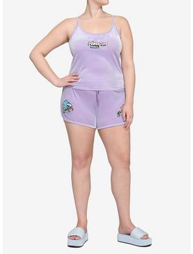 The Powerpuff Girls Lavender Velour Girls Lounge Shorts Plus Size, , hi-res