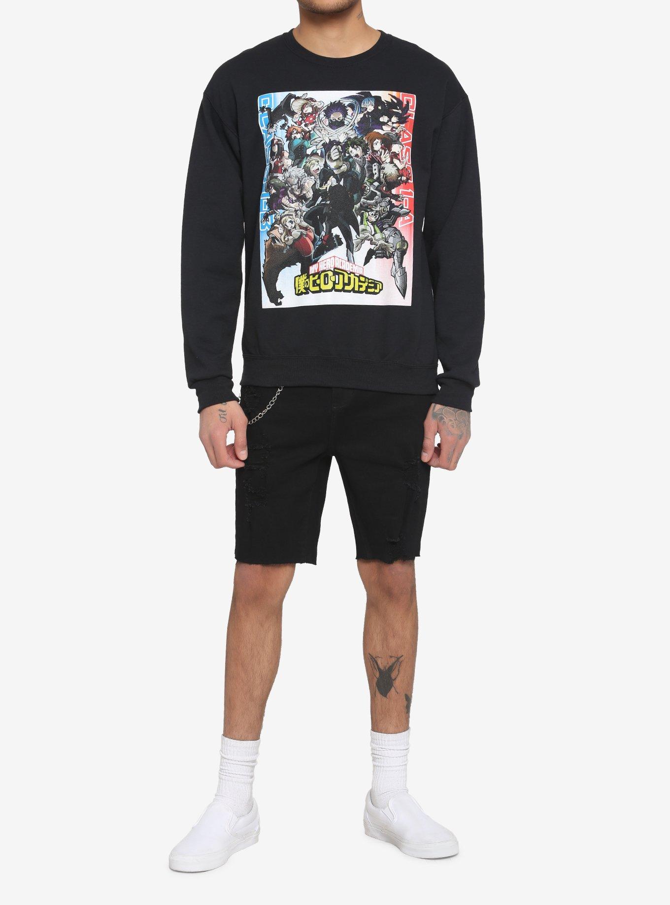 My Hero Academia Class 1-A Vs. Class 1-B Sweatshirt, BLACK, alternate