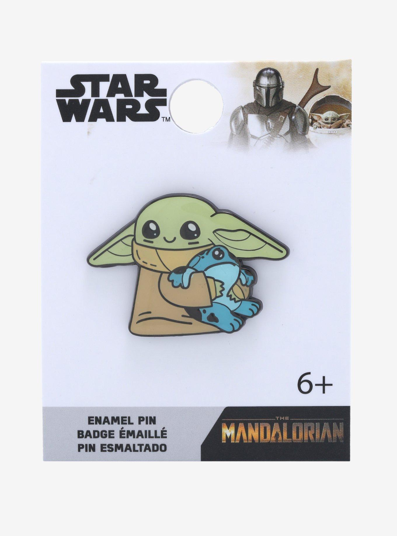 Loungfly Star Wars The Mandalorian Chibi Grogu with Frog Enamel Pin - BoxLunch Exclusive, , alternate