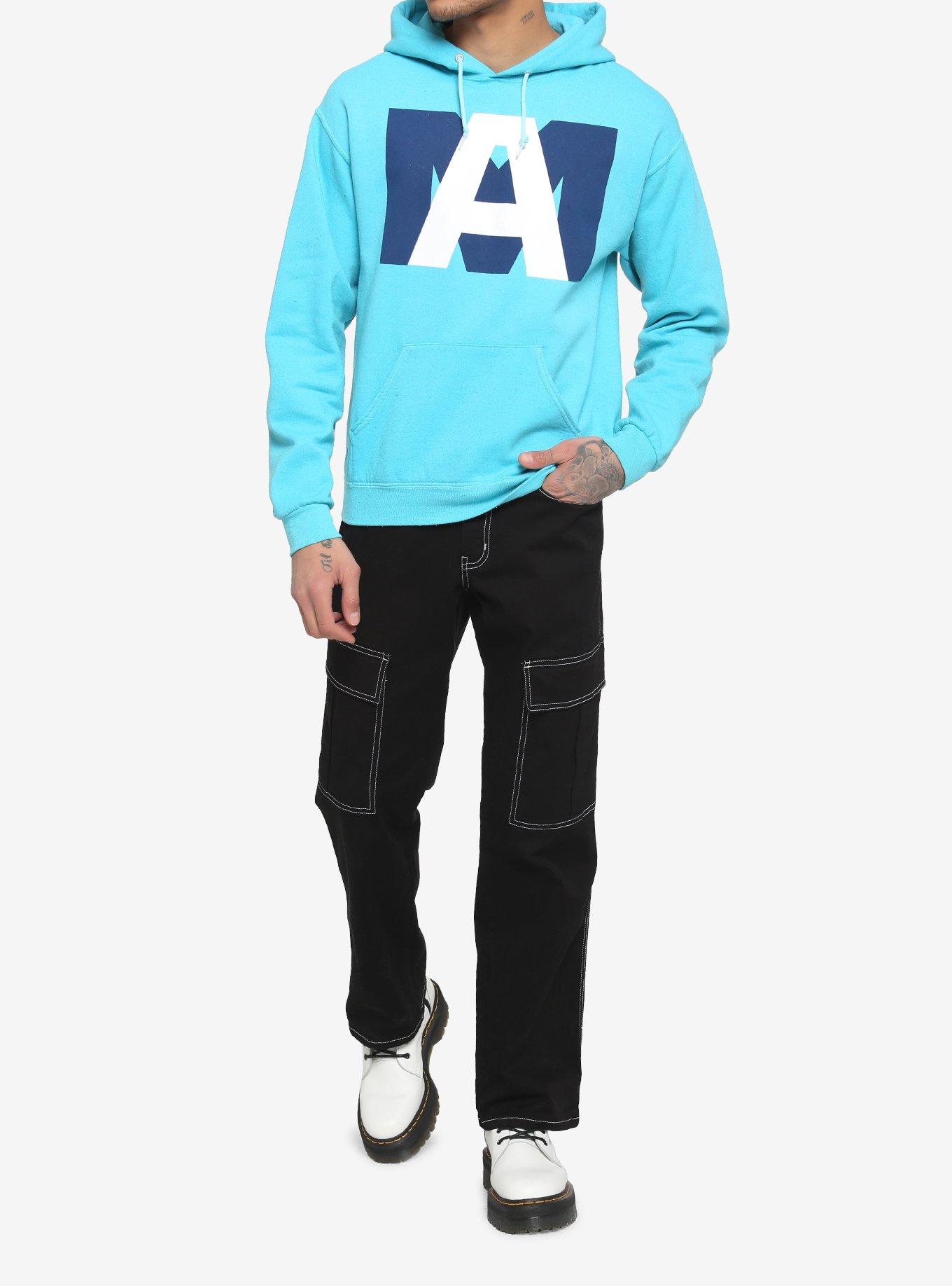My Hero Academia Deku AM Hoodie, TEAL, alternate