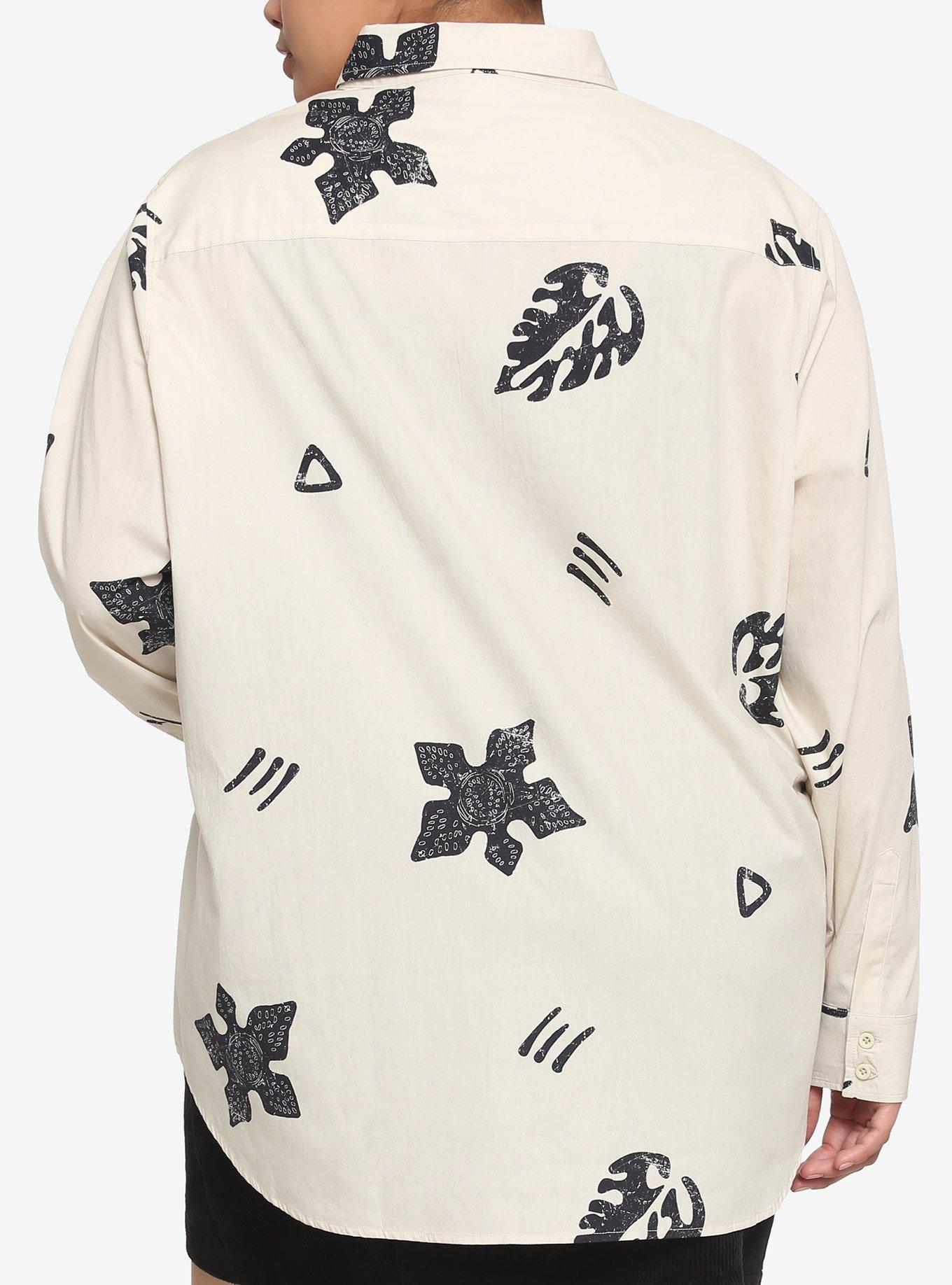 Her Universe Stranger Things Robin Long-Sleeve Woven Button-Up Plus Size, MULTI, alternate
