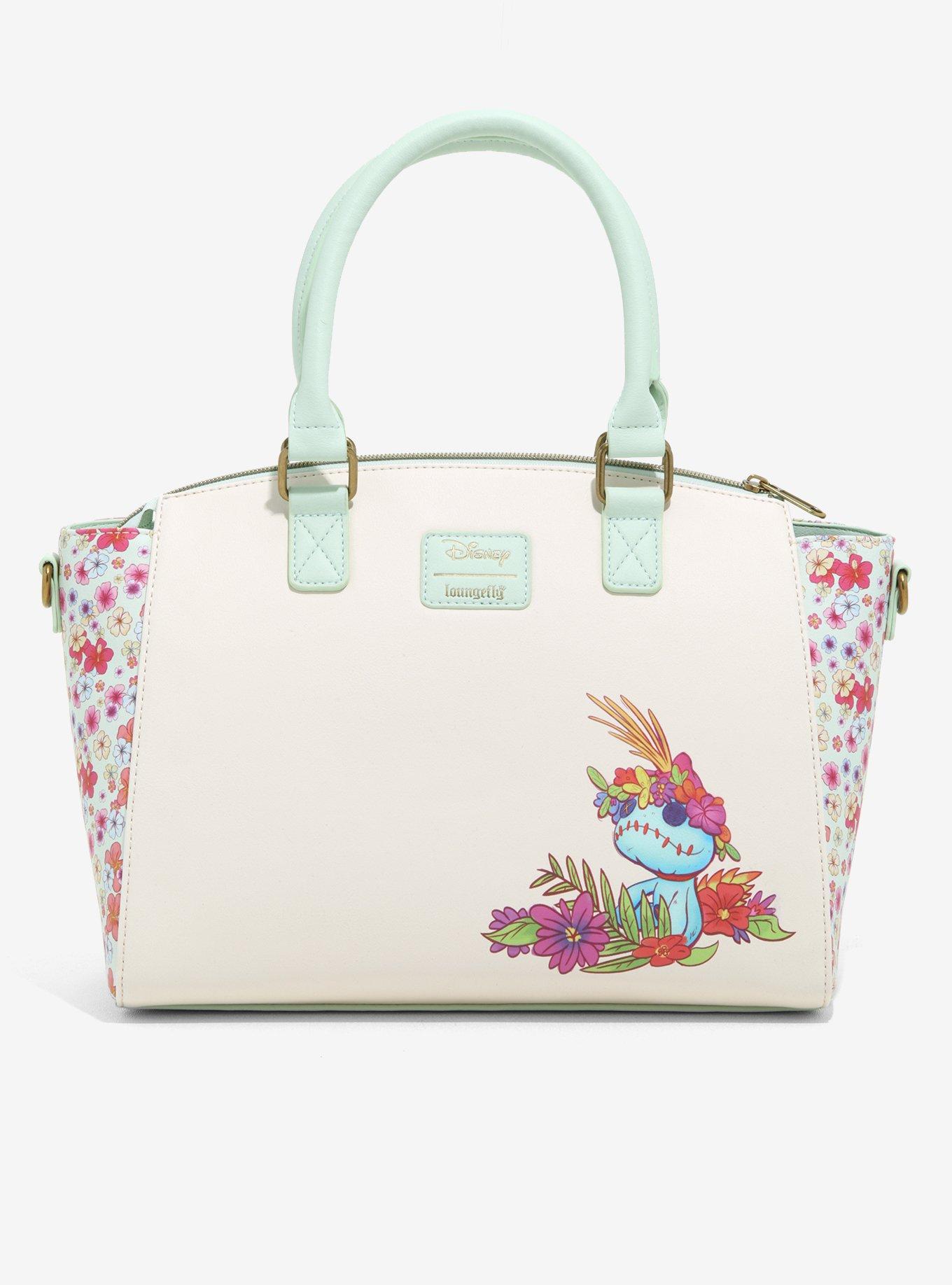 Loungefly Disney Lilo & Stitch Floral Satchel Bag, , alternate