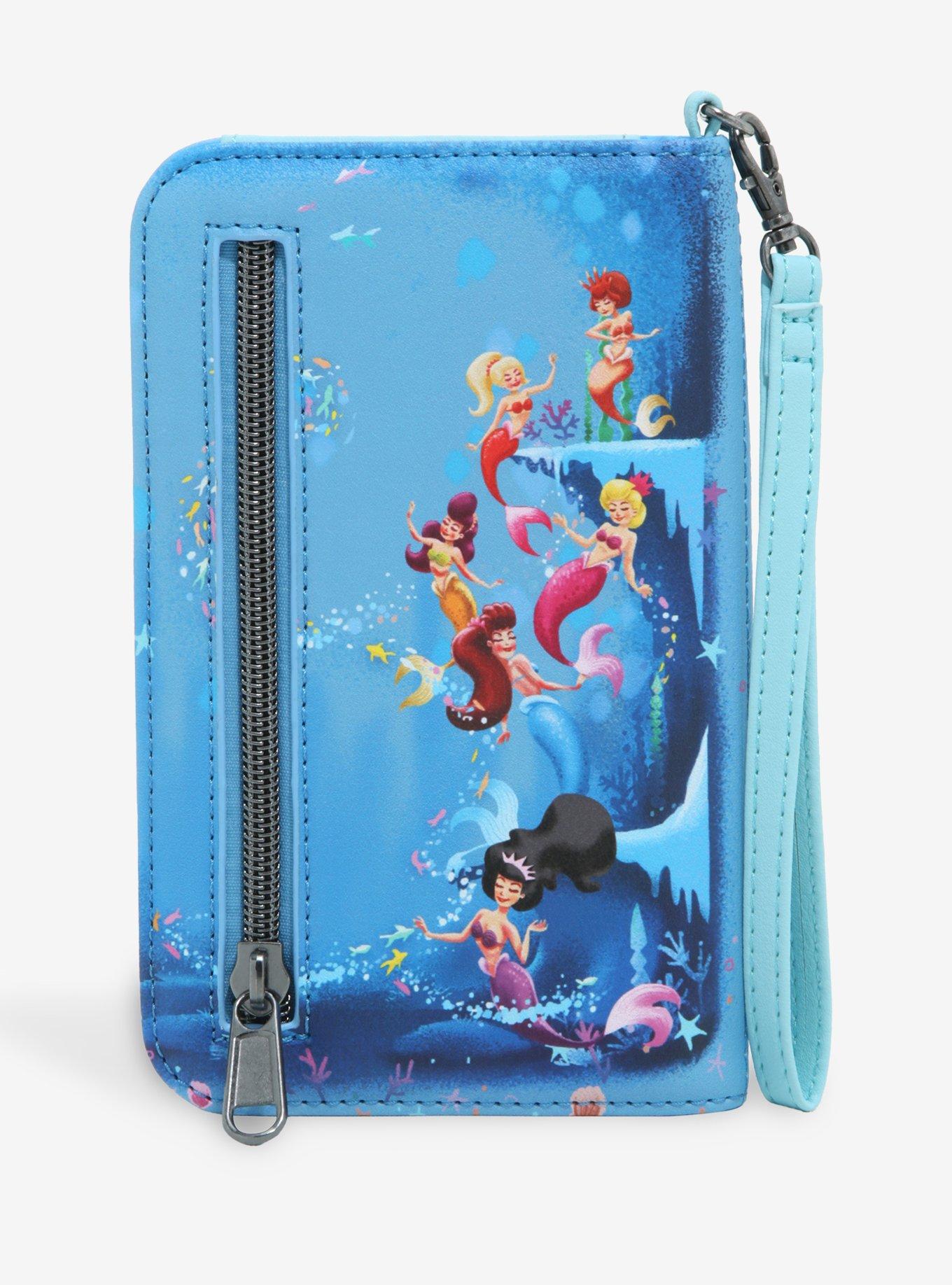 Loungefly Disney The Little Mermaid Ariel & Sisters Tech Wallet, , alternate