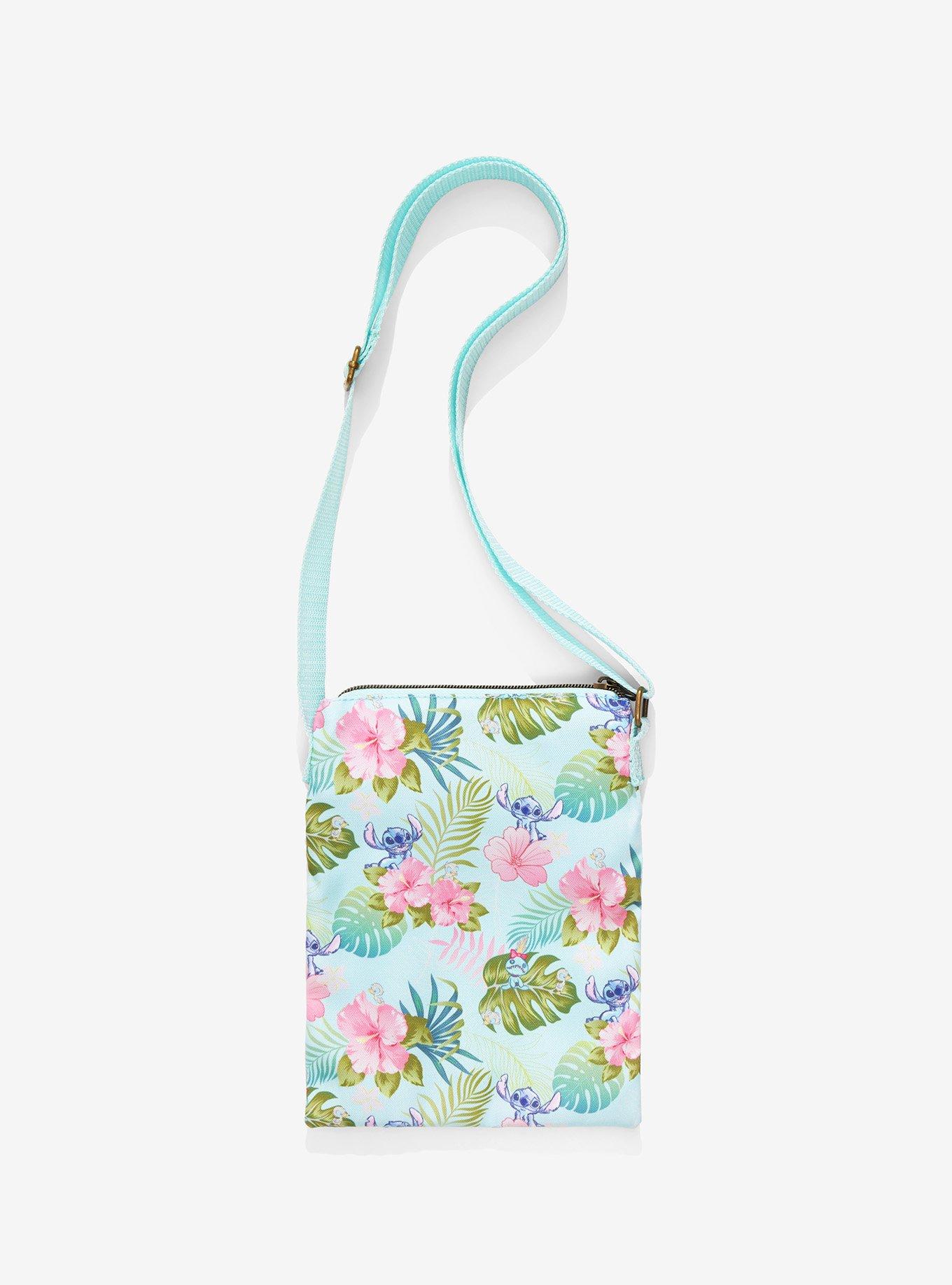 Loungefly Disney Lilo & Stitch Floral Passport Crossbody Bag, , alternate