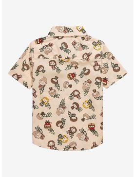 The Lord of the Rings Chibi Characters Allover Print Toddler Woven Button-Up - BoxLunch Exclusive, , hi-res