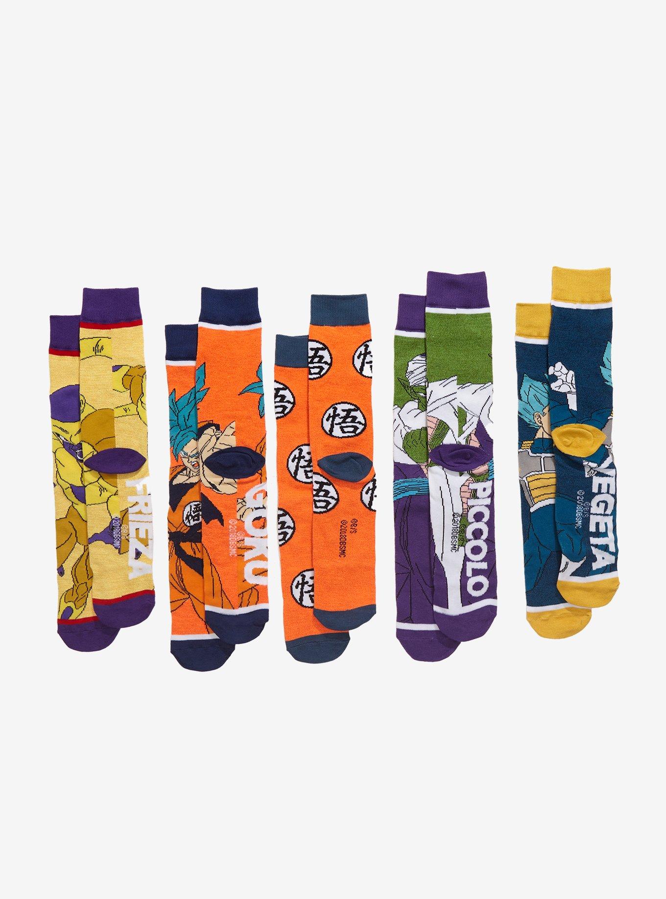 Dragon Ball Z Character Crew Socks 5 Pair, , alternate