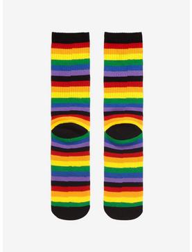 Rainbow Stripe Crew Socks, , hi-res